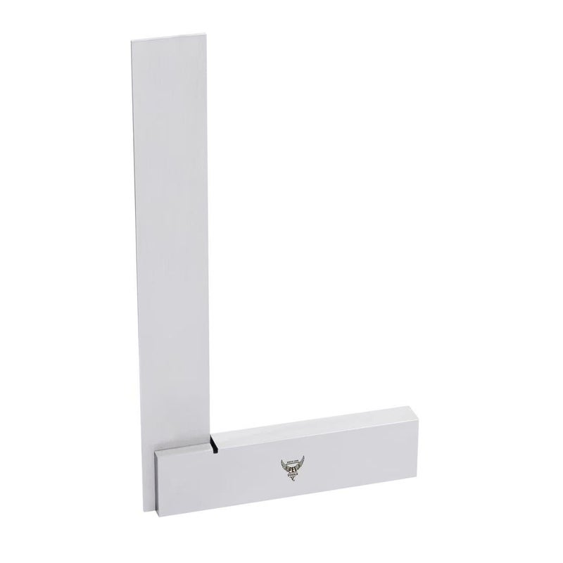 PEC TOOLS Mechanic's Square 12“ x 8”, Precision Engineering Wide Base Square 90 Degree Right Angle Ground Hardened Steel Angle Ruler, Suitable for Woodworking and Precision Layout Work - Image 1